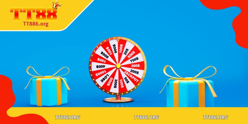 Giao diện quay thưởng trong vòng quay T88 may mắn