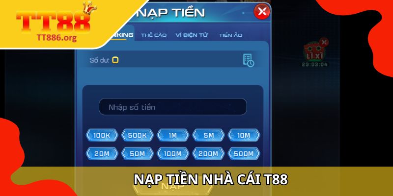 Nạp tiền nhà cái TT88